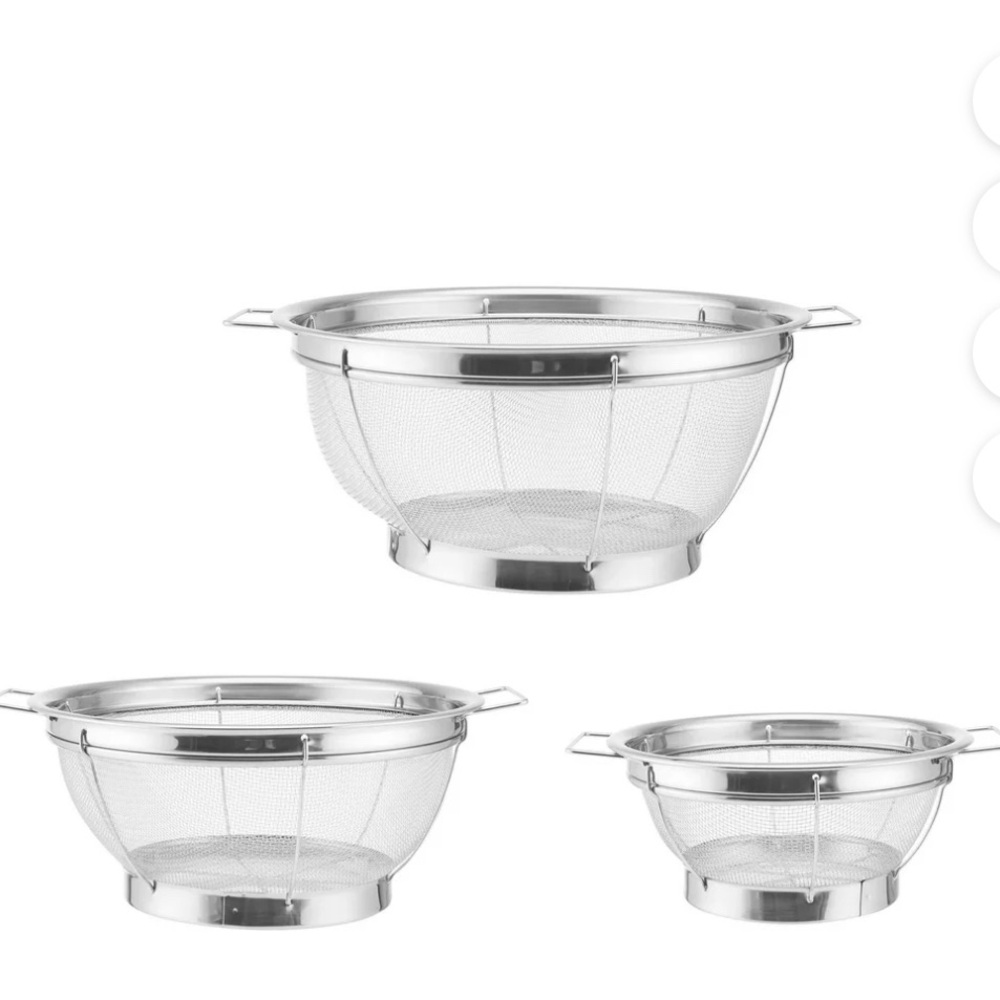 Farberware set o 3 mesh sieves strainers